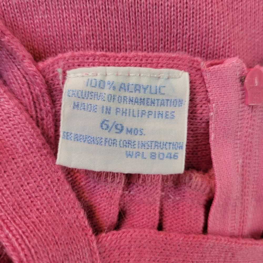 Vintage Cat Embroidered Pink One-Piece Infant Romper,‎ Size 6-9M - Picture 5 of 7